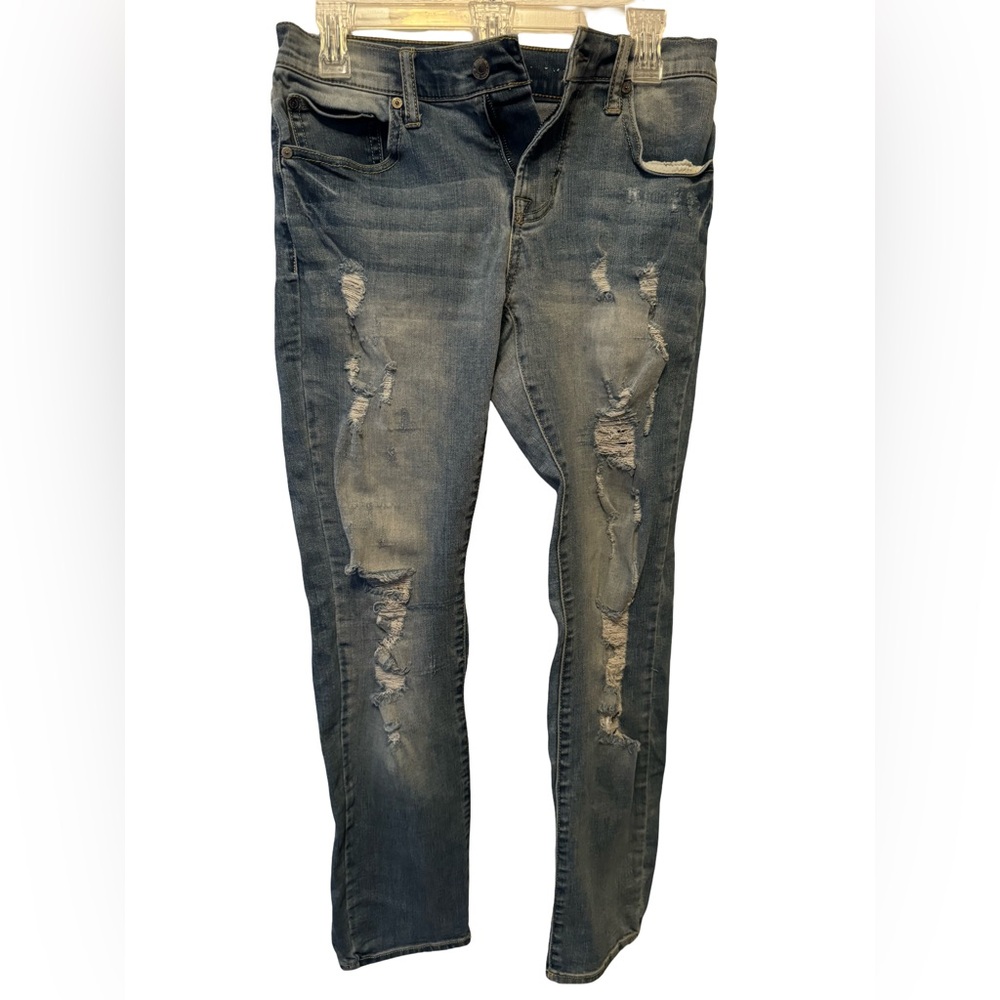 Arizona Jean Company Women's Skinny Jeans - Distressed Blue